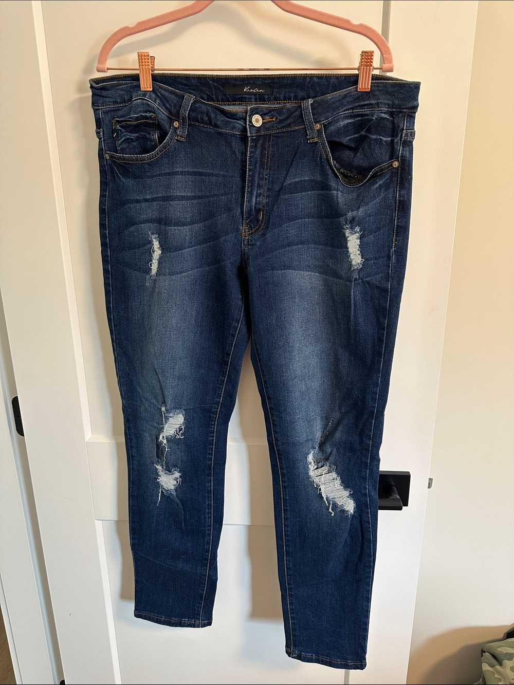 KanCan Dark Blue Distressed Skinny Jeans